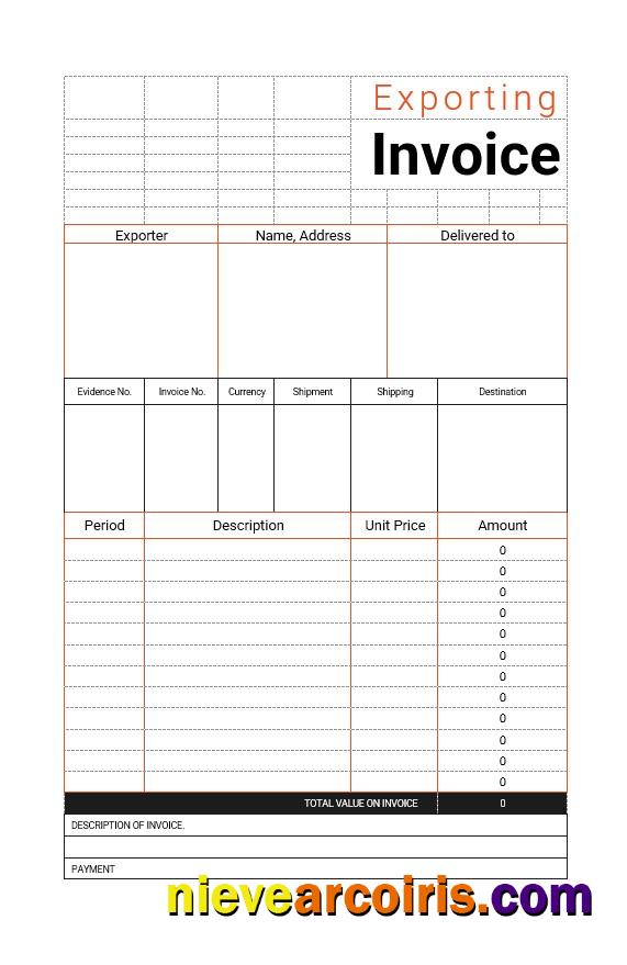 Commercial Export Invoice